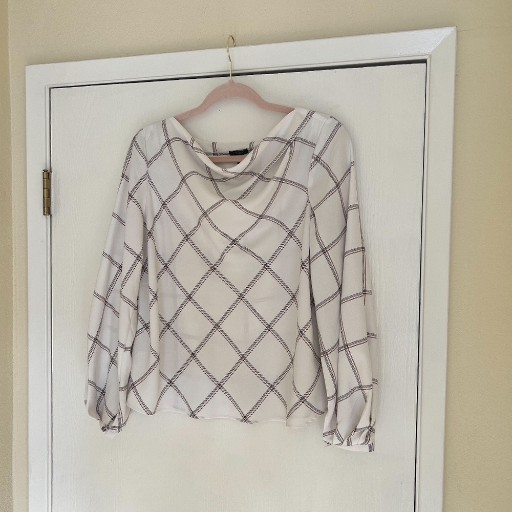 Ann Taylor Factory Cowl Neck Blouse, Size M